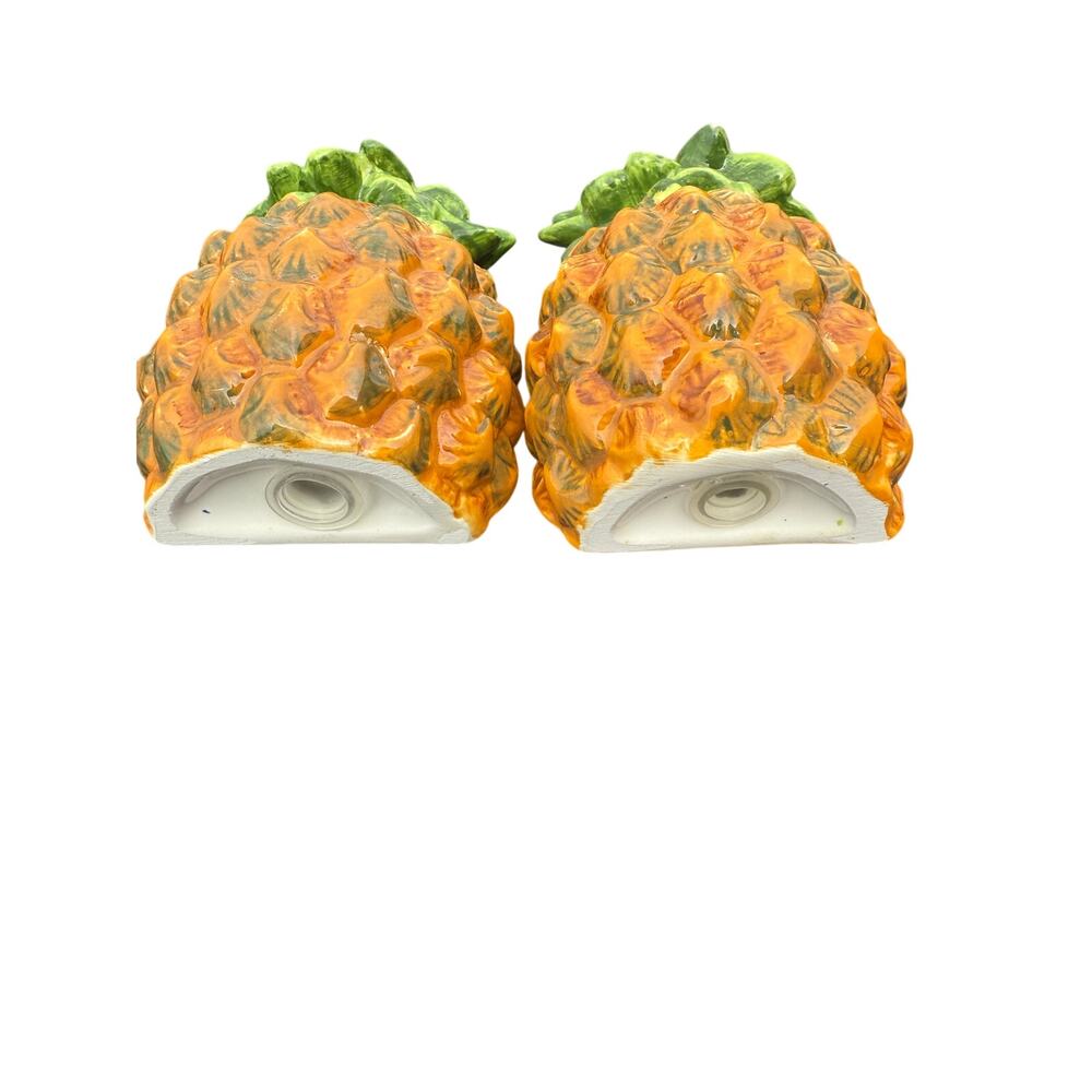 🍍 Vintage Pineapple Salt & Pepper Shaker Set Ceramic Tropical Kitchen Decor - Picture 5 of 6